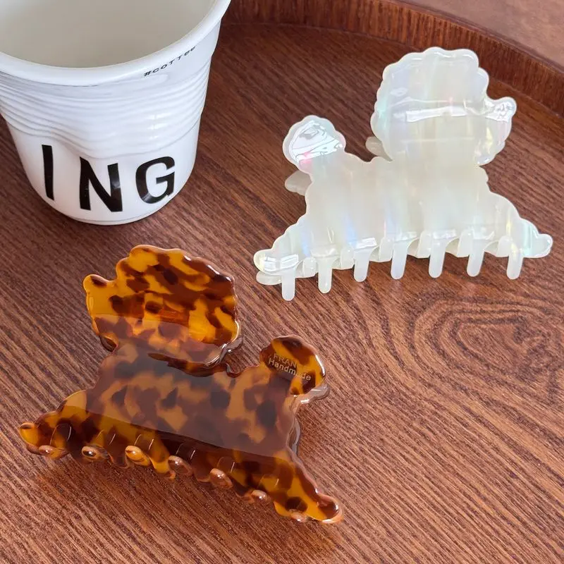 

1 шт., 3D акриловая заколка для собак, роскошная универсальная заколка в виде акулы для высокого хвоста и аксессуары для укладки на затылке