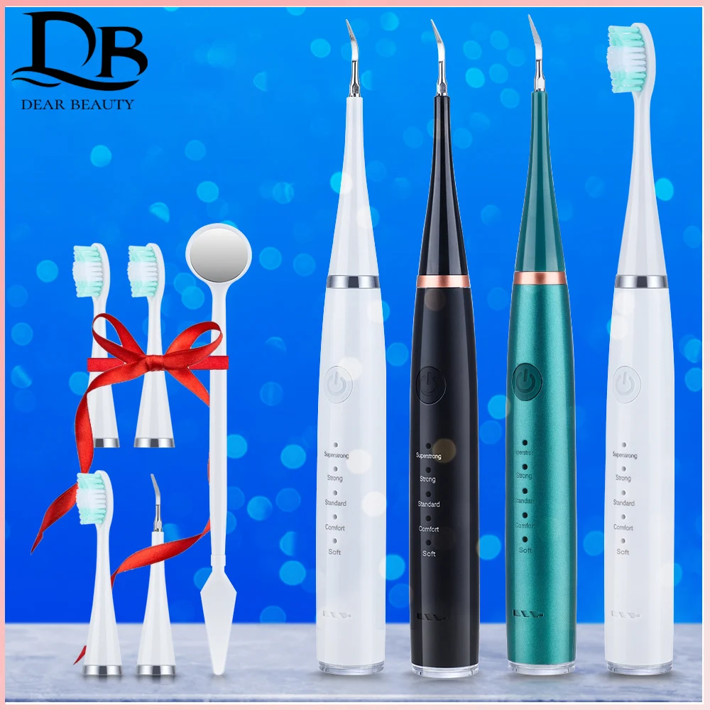 5-speed Mode Electric Dental Scaler Teeth Whitening Cleaner Remove Calculus Yellow Tartar Fresh Breath Oral Care IPX6 Waterproof