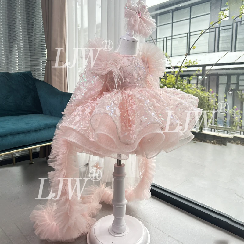 Baby gorgeous birthday dress girl butterfly tail princess dress carnival host catwalk stage performance clothing