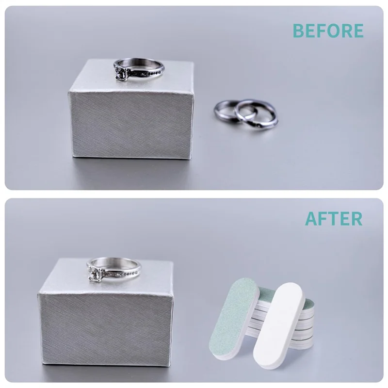 A98E-40 PCS Silver Polishing Stick Double-Sided Cleaning Buffing Bars Polish Sticks For Jewelry 2.3 X 0.74 Inch