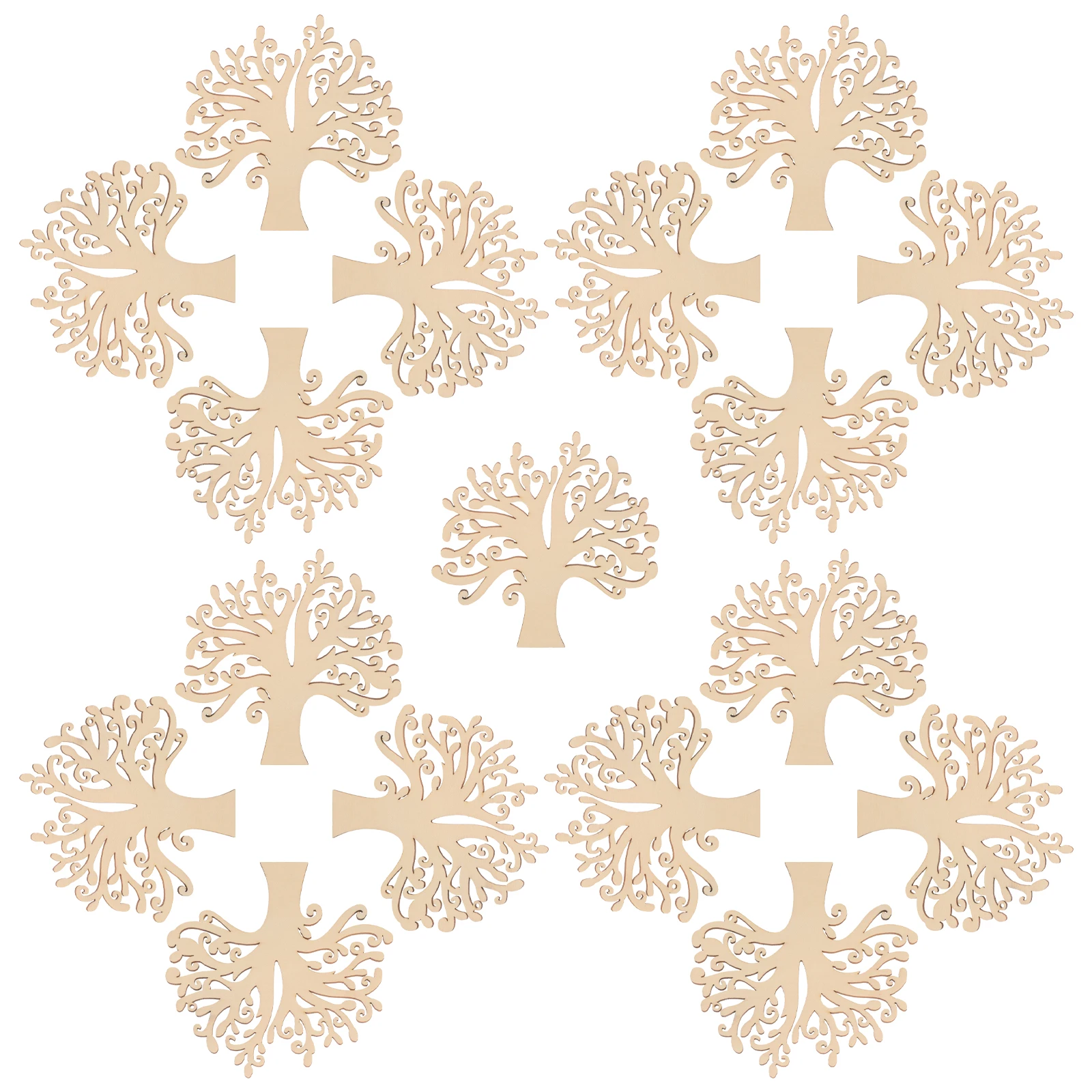 30 قطعة عيد الميلاد الخشبية DIY شرائح الحرفية ناممكتملة زينة عيد الميلاد شجرة انقطاع أقراص الخشب اللوحة #1