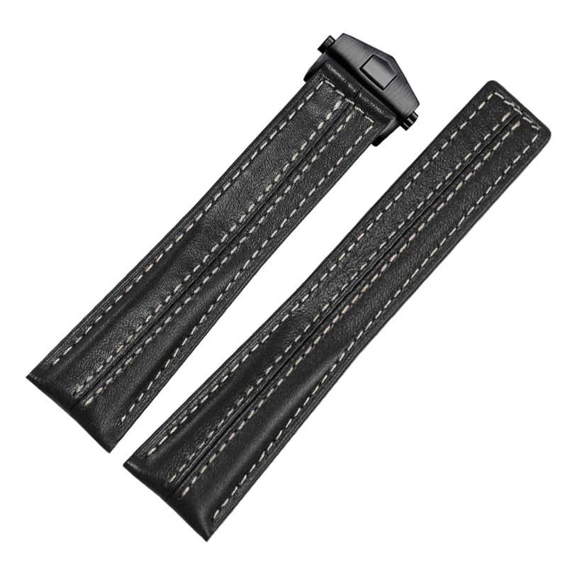 สายนาฬิกาข้อมือสำหรับแท็ก Heuer Carrera Series Porsche Co-Brand สายหนังคุณภาพสูงสายรัดข้อมือผู้ชาย F1 22มม.