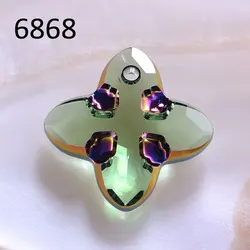 (1 piece) 100% Original Crystal from Austria 6868 Cross Tribe Pendant Loose Bead Rhinestone Charms for DIY jewelry making 2019