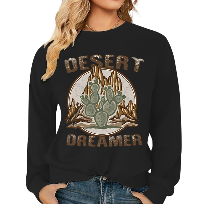 Woestijn Dromer Vintage Print Sweatshirt Vrouwen Cactus Woestijn Boho Hoodies Vrouwen Fruit Van De Geest Galatians Western Sweatshirt