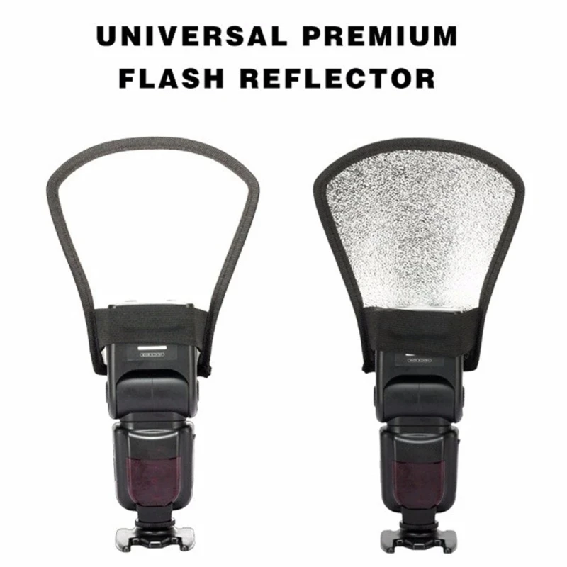 2-in-1 กล้องสะท้อนแฟลช Softbox สองด้านภาพแสงแฟลชแผงกระจายแสงสำหรับกล้องยี่ห้อส่วนใหญ่
