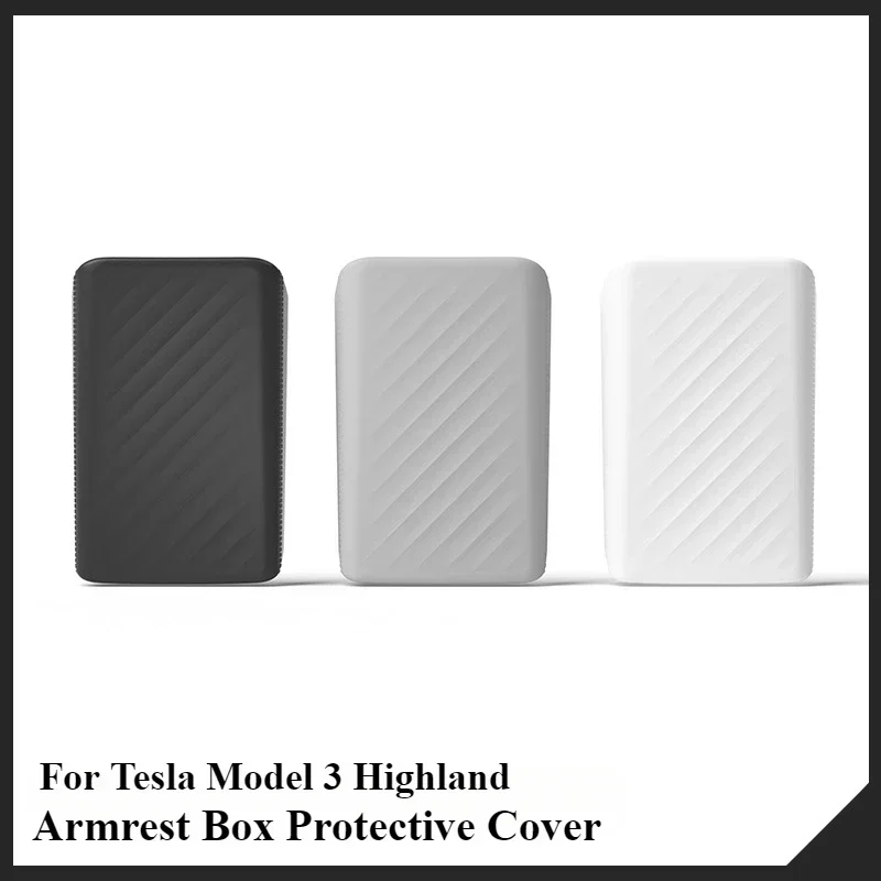 TPE Soft Case Car Center Console Arm Rest Lid For Tesla Model 3 Highland 2024 Accessories Central Armrest Box Pad Cover Panel