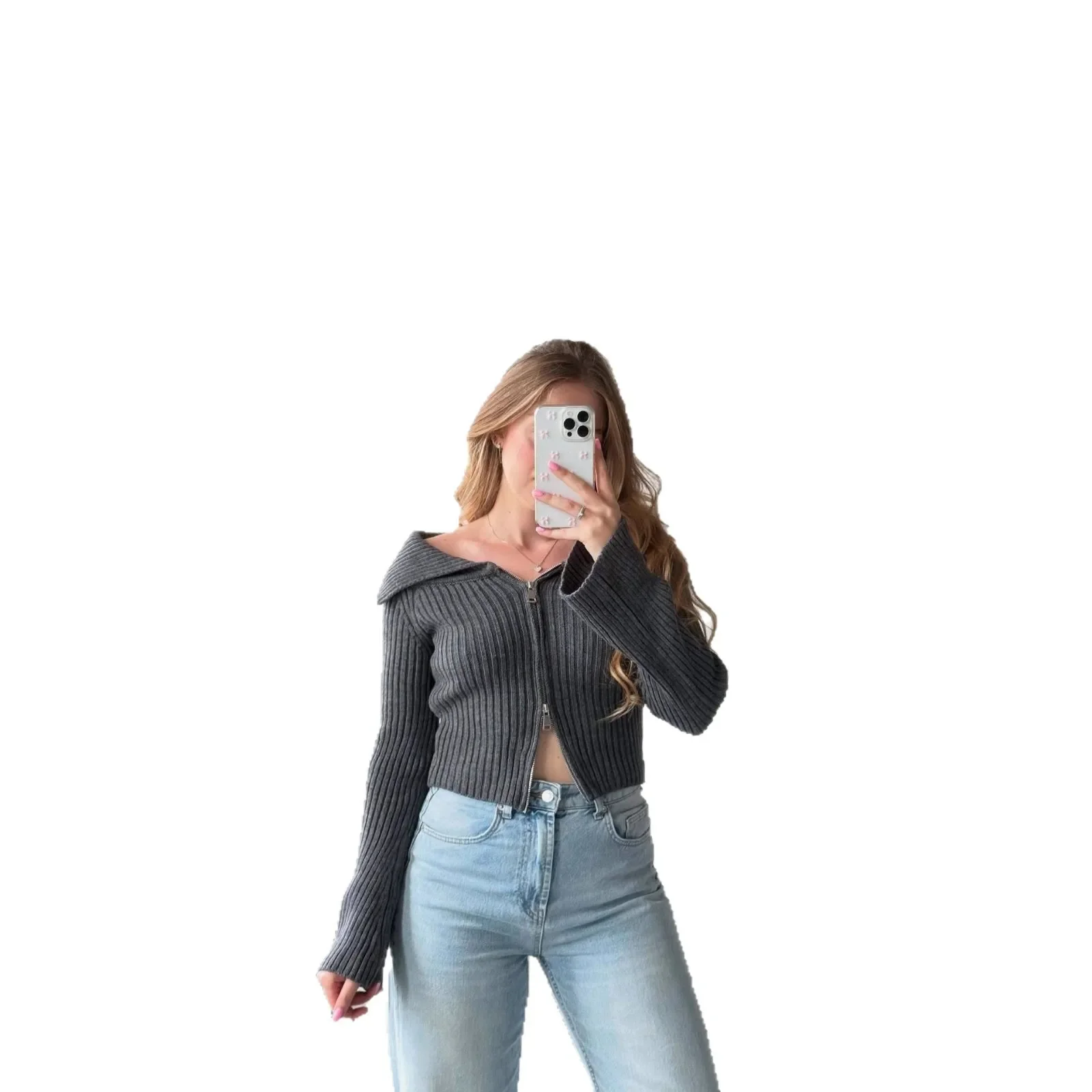 2025 Fall One Shoulder Cropped Sweater Women's Sexy Off Shoulder Knit Top Short Y2K Party Blouse Casual Pullover for Women 5