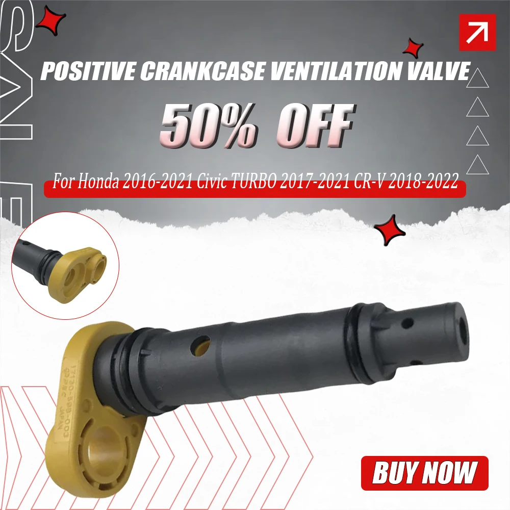 

PCV Valve for Honda 2016-2021 Civic TURBO 2017-2021 CR-V 2018-2022 Accord Positive Crankcase Ventilation Valve 17130-59B-003