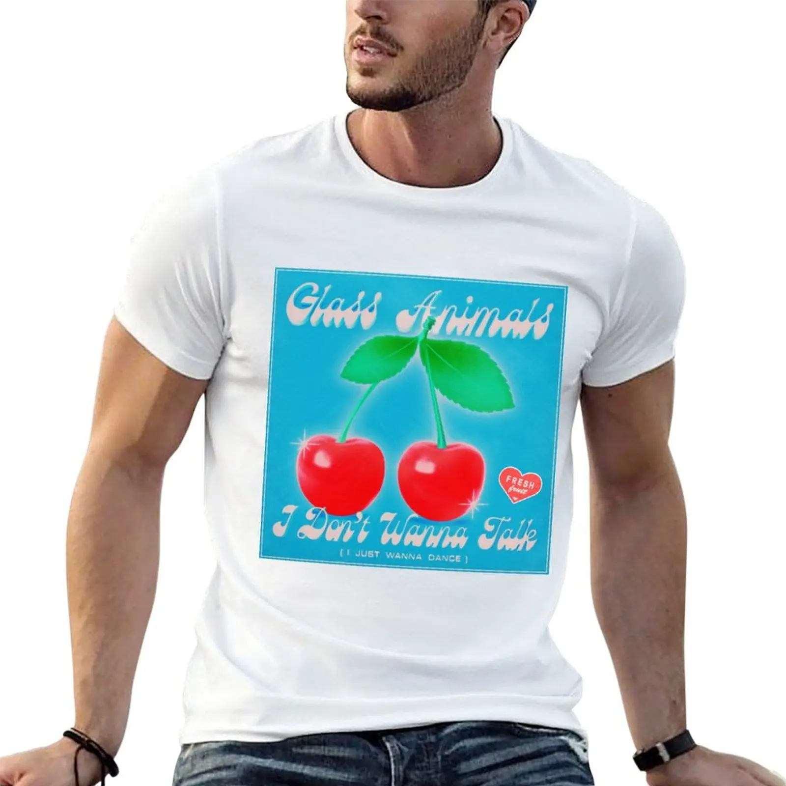 Camiseta Glass Animals I Don't Wanna Talk (I Just Wanna Dance) para homem, camisetas gráficas masculinas