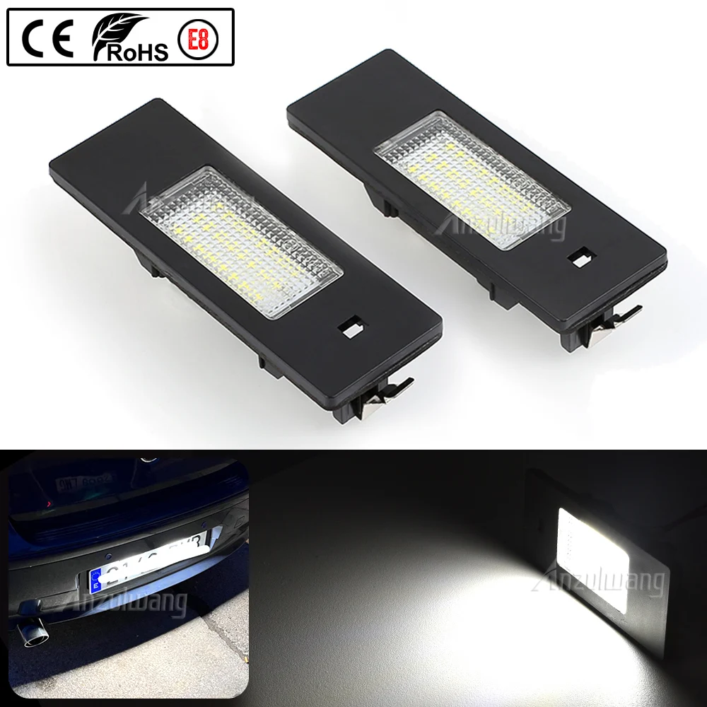 

2Pcs LED License Plate Ligh For BMW E81 E85 E86 E87 E36 No Error Canbus Car Accessories Car Lamp 6500K White Car Light Source