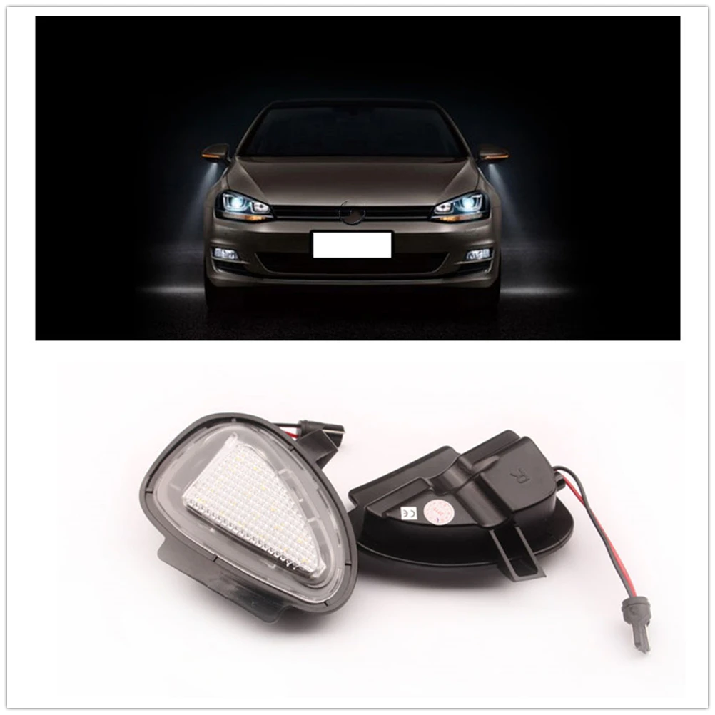 

No Error Canbus LED Side Under Mirror Puddle Light Turn Signal Lamp Bulb For Volkswagen VW Golf 6 Mk6 GTI 2008+ Cabriolet Touran