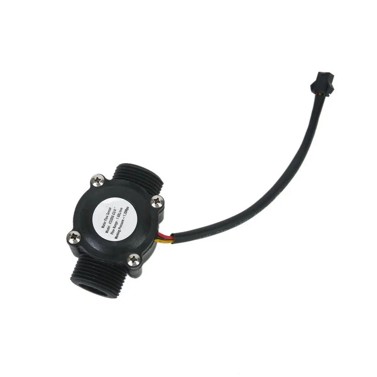 

3 4 Water Flow Sensor Hall Flow Meter Black Plastic Stainless Steel Impeller Shaft Leakproof Seal Ring for Water Metering