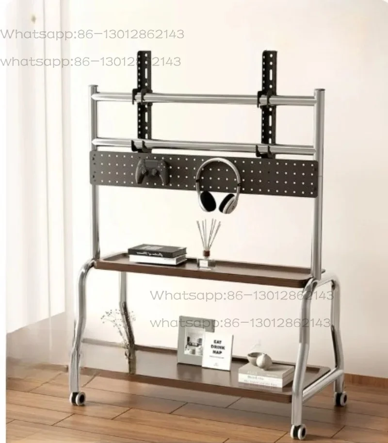 Stainless steel TV removable bracket hole plate floor vertical cart household 55/65/75 inch 2240