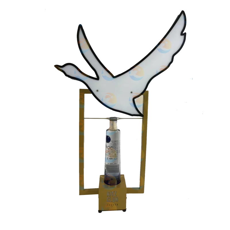 High-End Bespoke LED Bottle Display Rack2026 LED Handmade Champagne Bottle Ice Bucket For Restaurant