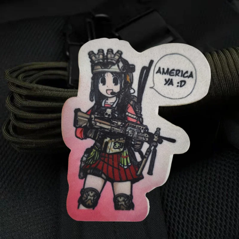 

Anime Animation Girl Printing Patch Military Hook&Loop Tactical Morale Badge Backpack Decorative Sticker Patches for Clothing