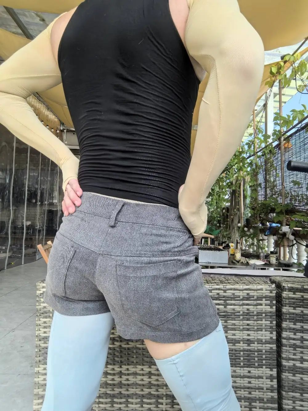 سراويل جينز قصيرة كاجوال للرجال ، طماق رجالي ، بوكسر ، ملابس الشارع ، قيراط ، سروال شاطئ ضيق ، موضة صيفية ، رائج