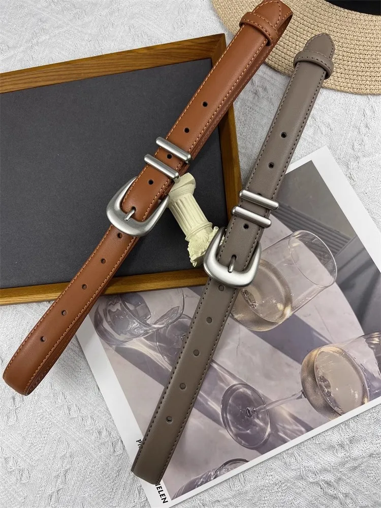 

Women's Fashion Designer Genuine Leather Corset Female Cummerbund Coat Waistband Dress Decration Narrow Belt J715