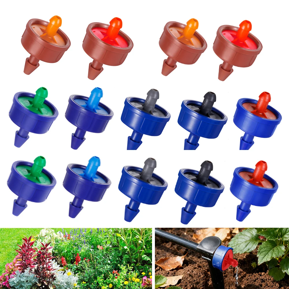 200 Pièces Goutteurs à Compensation de Pression 1/2/3/4/8/12/16 L/H pour Jardin, Émetteurs d'Irrigation à Débit Constant