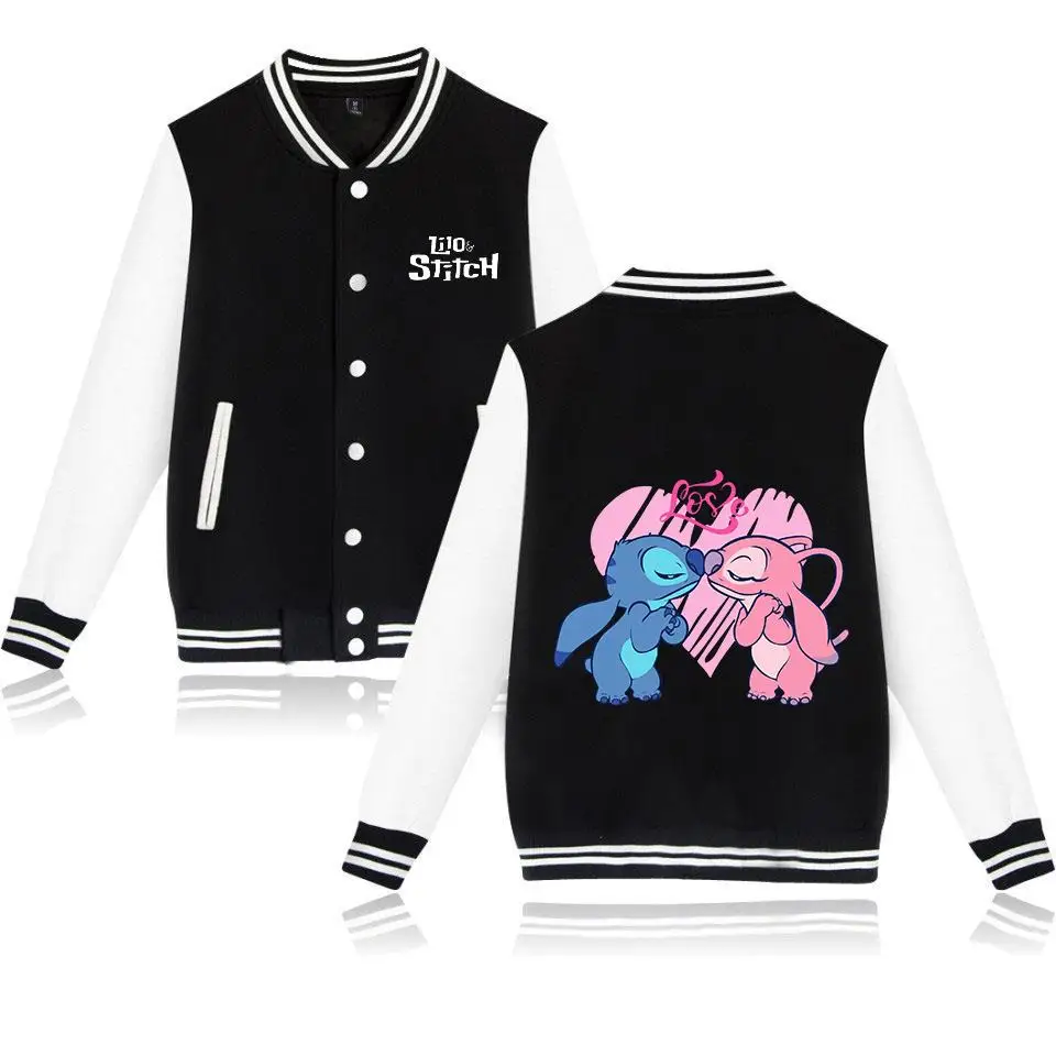 Lilo Stitch Baseball Bomber Jackets Men Women Hip Hop Clothes Streetwear Kids Boys Girls Harajuku Jacket Single Coats