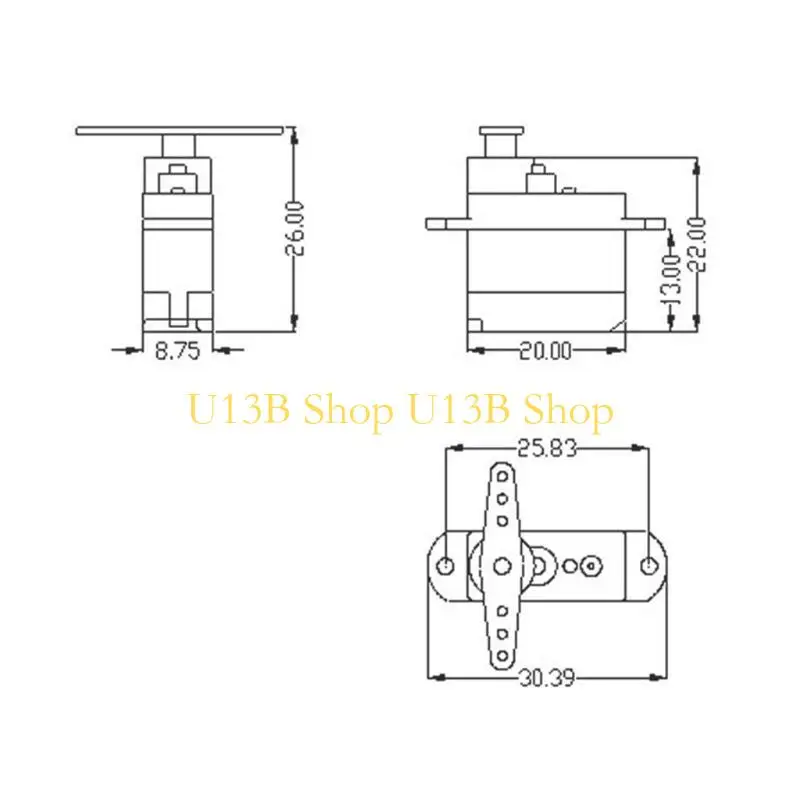 

U13B Hot Favorable High Speed Micro Servo Motor Mini for RC Robot Arm Helicopter