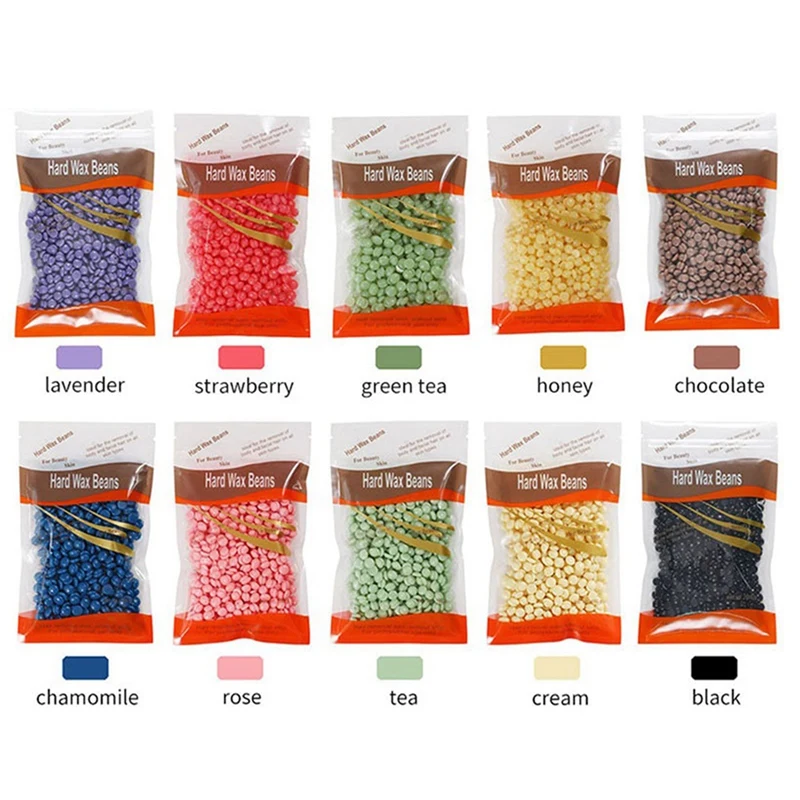 Hrijoles de cera para depilación, película caliente de cuerpo completo, cuentas de cera depilatoria dura para máquina calentadora de cera