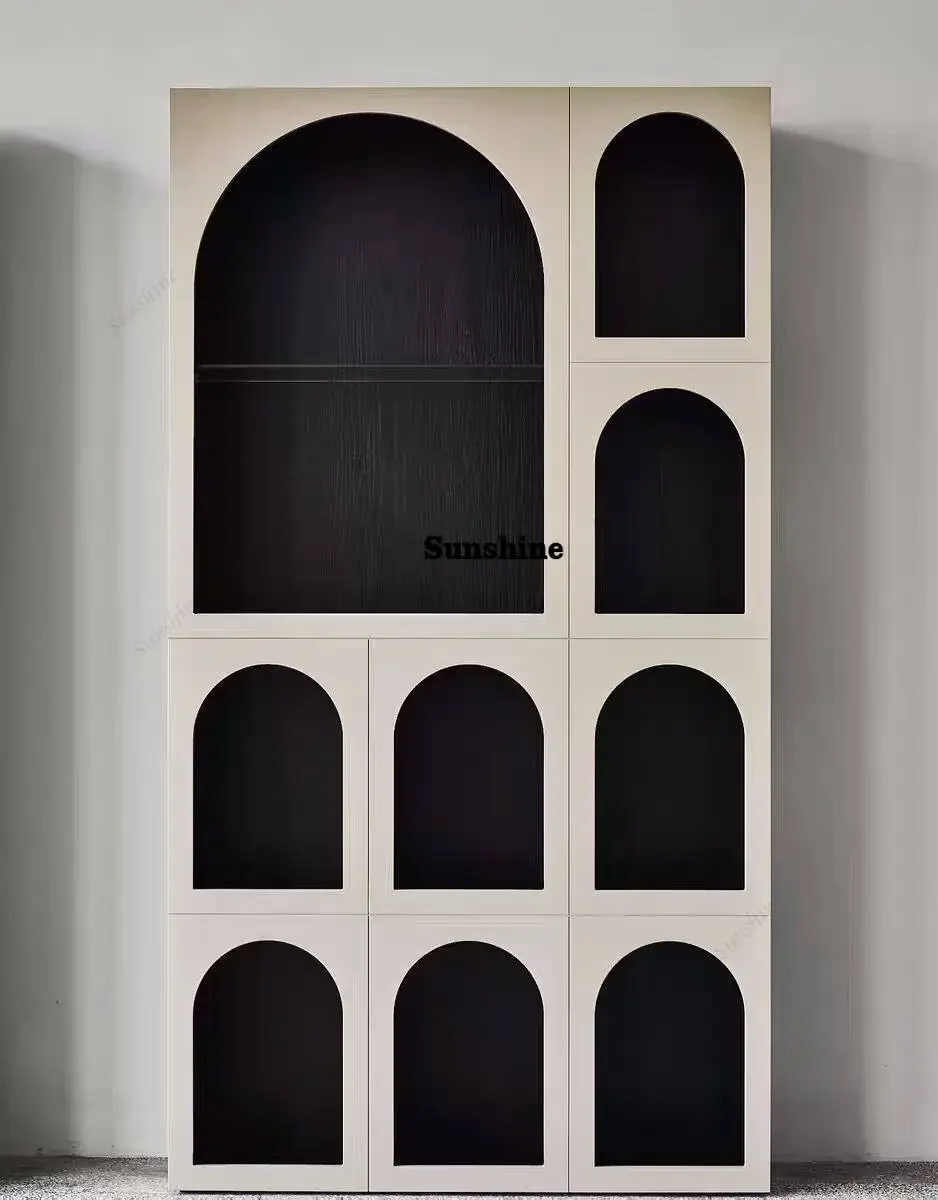 

Light luxury bookcase partition display case Minimalist arched decorative cabinetTJ