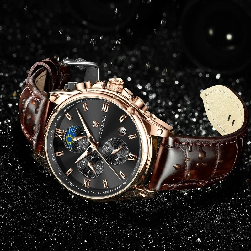 Nuovi orologi da uomo LIGE Top Brand Luxury Chronograph orologio da uomo al quarzo orologio da polso sportivo impermeabile orologio da uomo in