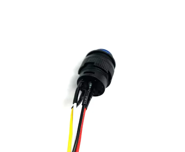 10PCS Open 16MM pushbutton switch with light XH2.54-4pin terminal cable R16-503 Self-locking LED lights without locking