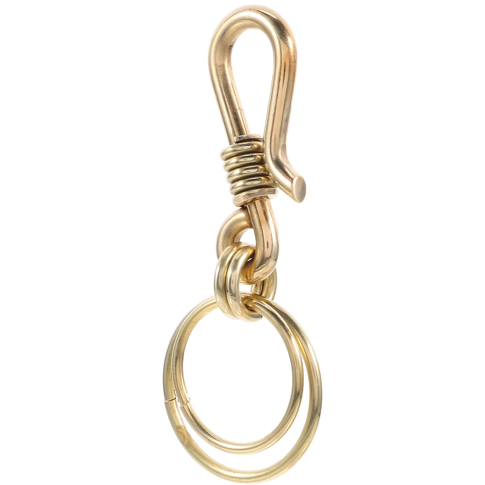 

Brass Golden Split Key Ring Quick Release Heavy Duty Stainless Steel Keychain Vintage Car Keychain Backpack Pendant Bag Hanging