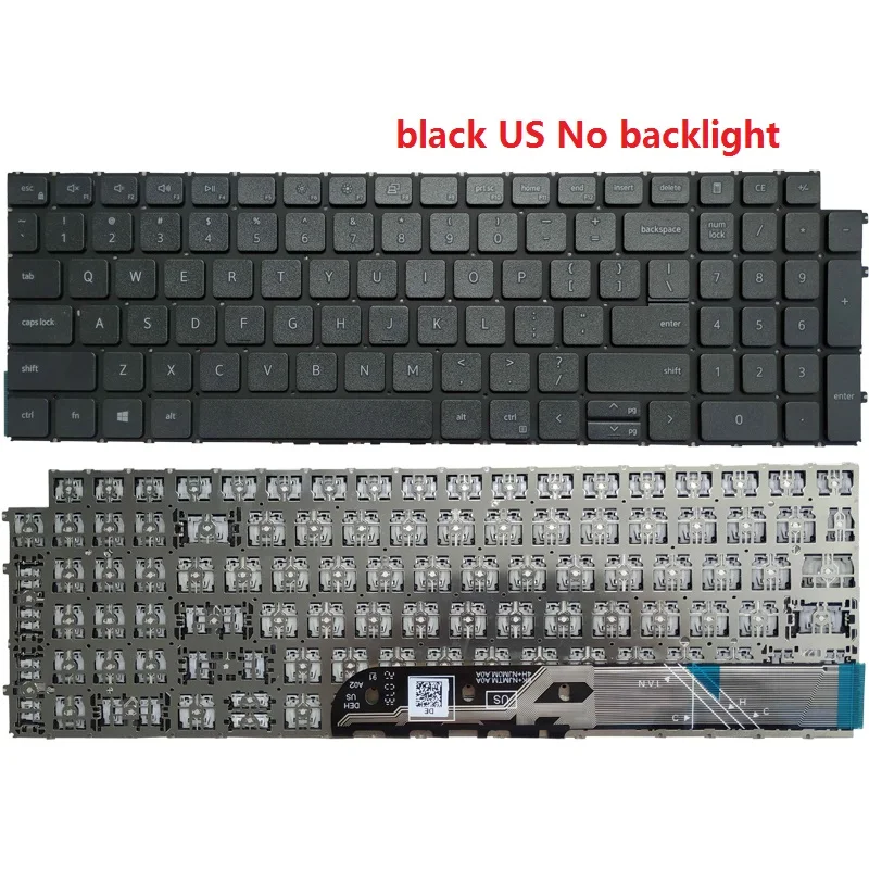Imagem -02 - Teclado Portátil para Dell Latitude 3520 Vostro 5510 5515 7510 Inspiron 15 3511 16 Plus 7610 Russo Inglês Espanhol Novo