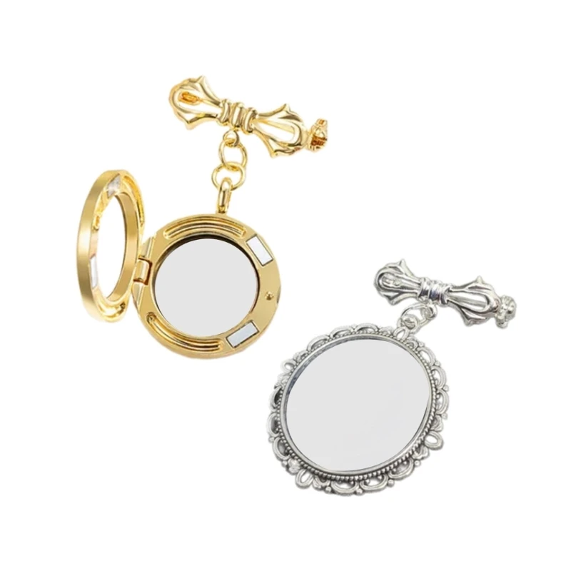 Stylish Wedding Photo Pin Unique Photo Charm Barooch for Christmas Lacy Oval Bridal Breastpin Accessory Party Jewelry