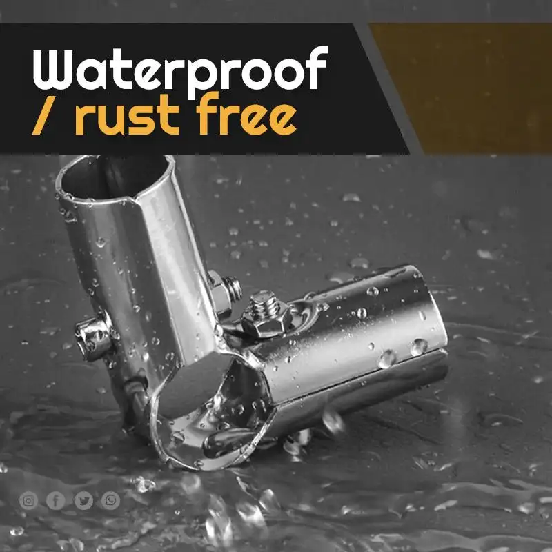 Connettore per tubo in acciaio inossidabile per tubo/tubo da 25mm di diametro, morsetto, più forte, senza ruggine, raccordi per connettori per espositore per vestiti