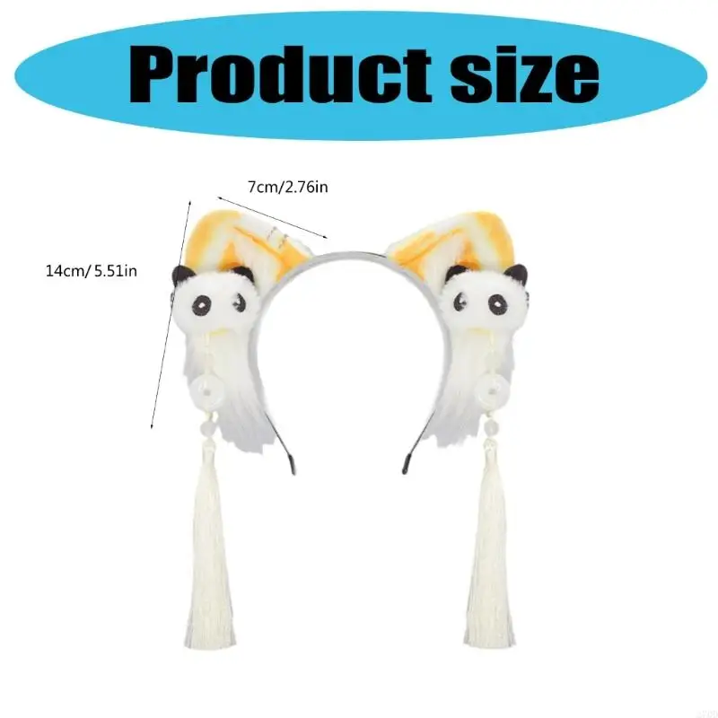 270D مرونة القطيفة تأثيري هيرباند الرسوم المتحركة الصينية آذان الحيوان خيار متعدد الألوان للبالغين #6