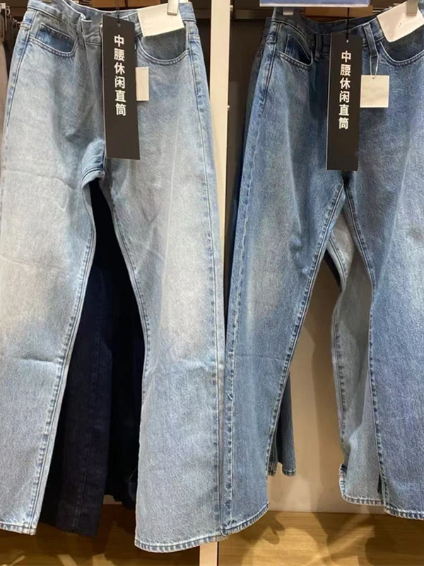 

Women's Straight Leg Jeans Casual Waed Lengthened Slimming Spring 2025 New Sle 477334 Comfortable Fit l Waist
