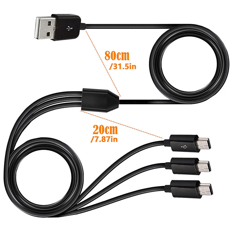 1Pc 1M 3 in 1 USB A maschio da 1 A 3 Mini USB 5pin Mini Usb cavo di ricarica dati 1 metro cavo di ricarica rapida Mini USB Y Splitter