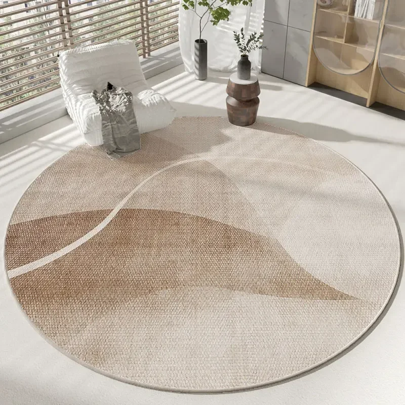 Modern Style Rugs for Bedroom Fluffy Soft Living Room Decoration Round Carpet Thicken Plush Lounge Simple Floor Mat Washable Rug