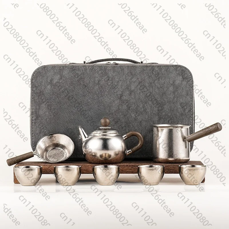 Portable Complete Kung Fu Tea Gift Set Pure Titanium Material For Hotel Enterprise Custom Souvenir Present