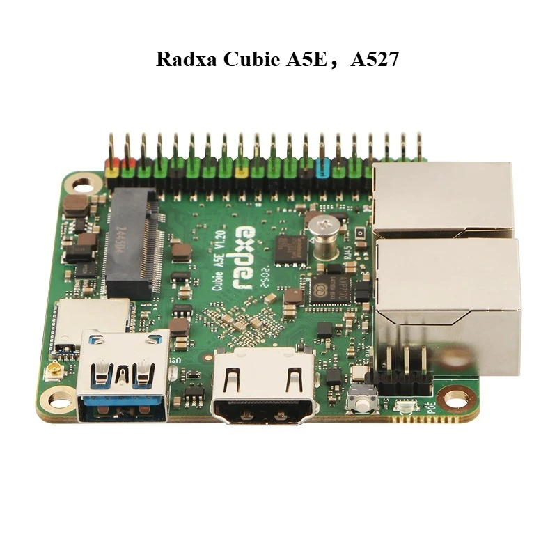 

Radxa Cubie A5E, A527/T527 8-core CPU Dual Gigabit Ethernet Port, Industrial Grade
