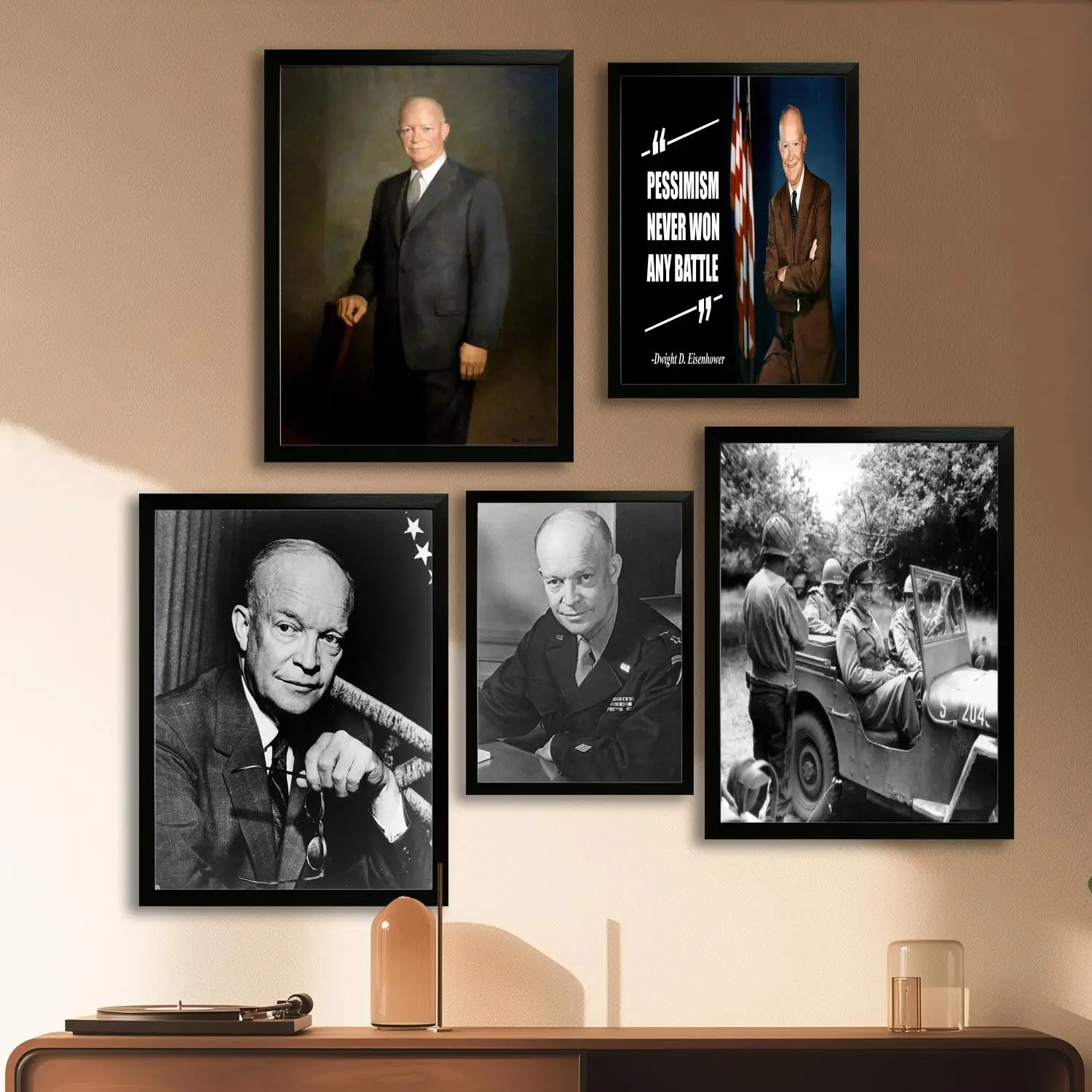 Dwight D. Eisenhower Canvas Art Poster, Wall Art Picture Print, Modern Family Bedroom Decor Posters,Decorative painting