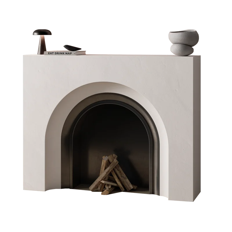 

L'armadio del camino francese in legno massello è semplice e moderno, armadietto decorativo per l'ingresso retrò dell'armadio la