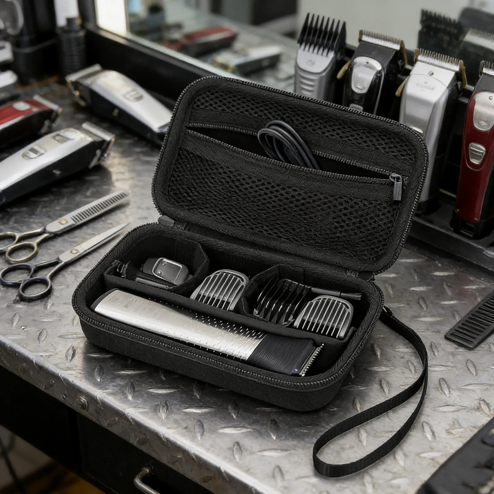 Hard Shell Razor Case Electric Trimmer Organizer Protective Eva Travel Bag Hair Clipper Shaver Grooming Tools Storage Compatible