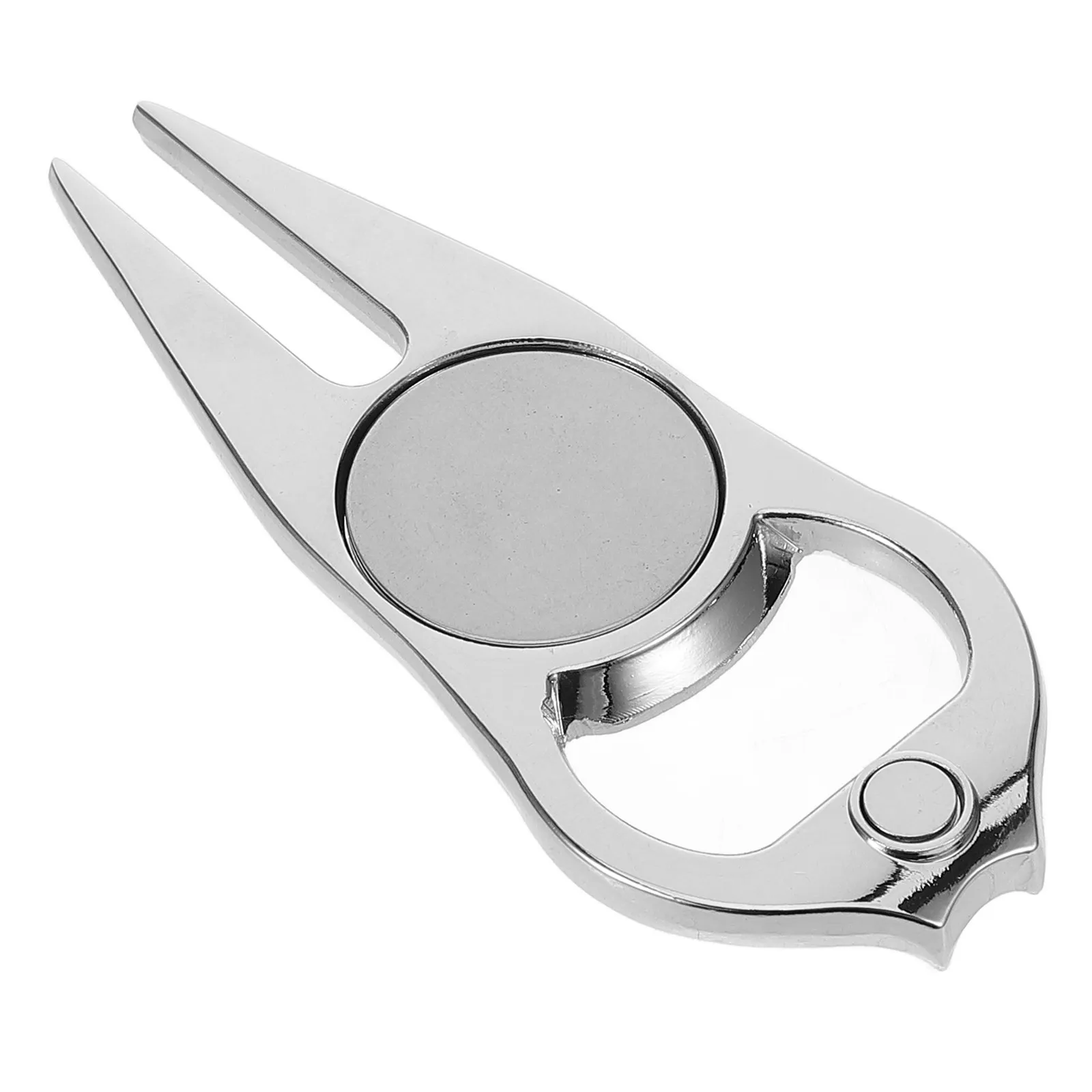 Professional Golf Divot Tool and Ball Marker Zinc Alloy Divot Fork for Lawn Repair Compact Streamlined Design Finger Groove Easy