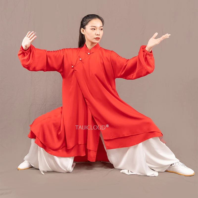 

Double-Layer Taiji Uniform for Men & Women - Cross-Collar Kung Fu Suit for Practice & Performance