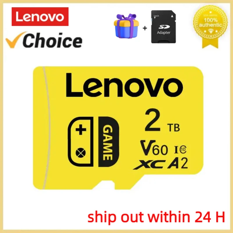 بطاقة Lenovo-Micro TF SD للهاتف المحمول ، بطاقة ذاكرة عالية السرعة ، بطاقة فيديو A2 ، 1: 2: من من من من من نوع GB ، GB ، GB