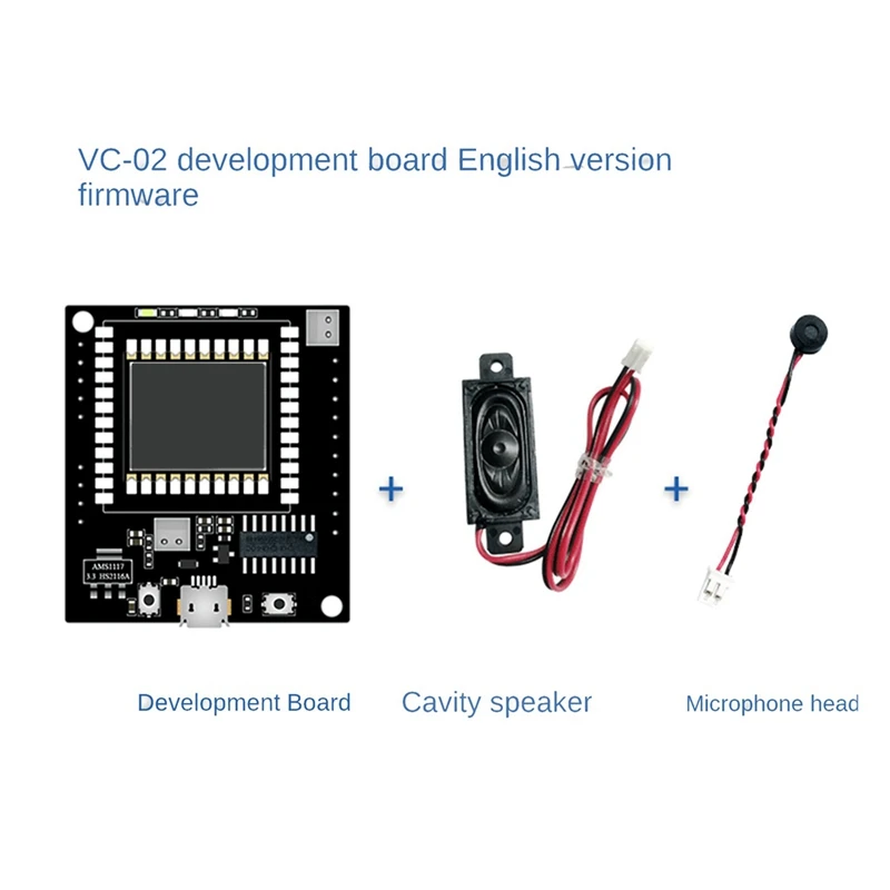 2X VC-02-Kit AI อัจฉริยะออฟไลน์ Voice Recognition โมดูลควบคุมบอร์ดพัฒนา