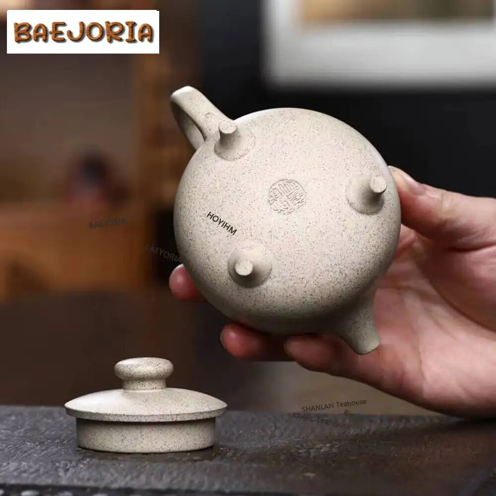 180ML Chinese Yixing Authentic Pot Handmade Purple Clay Teapot Raw Ore White Section Mud Kettle Tea Ceremony Customized Gifts
