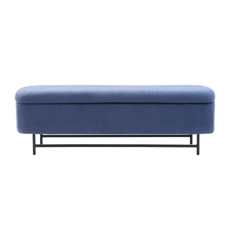 مقعد داخلي باللون الأزرق الداكن لغرفة المعيشة أو غرفة النوم أو نهاية السرير أو مقاعد أثاث المدخل