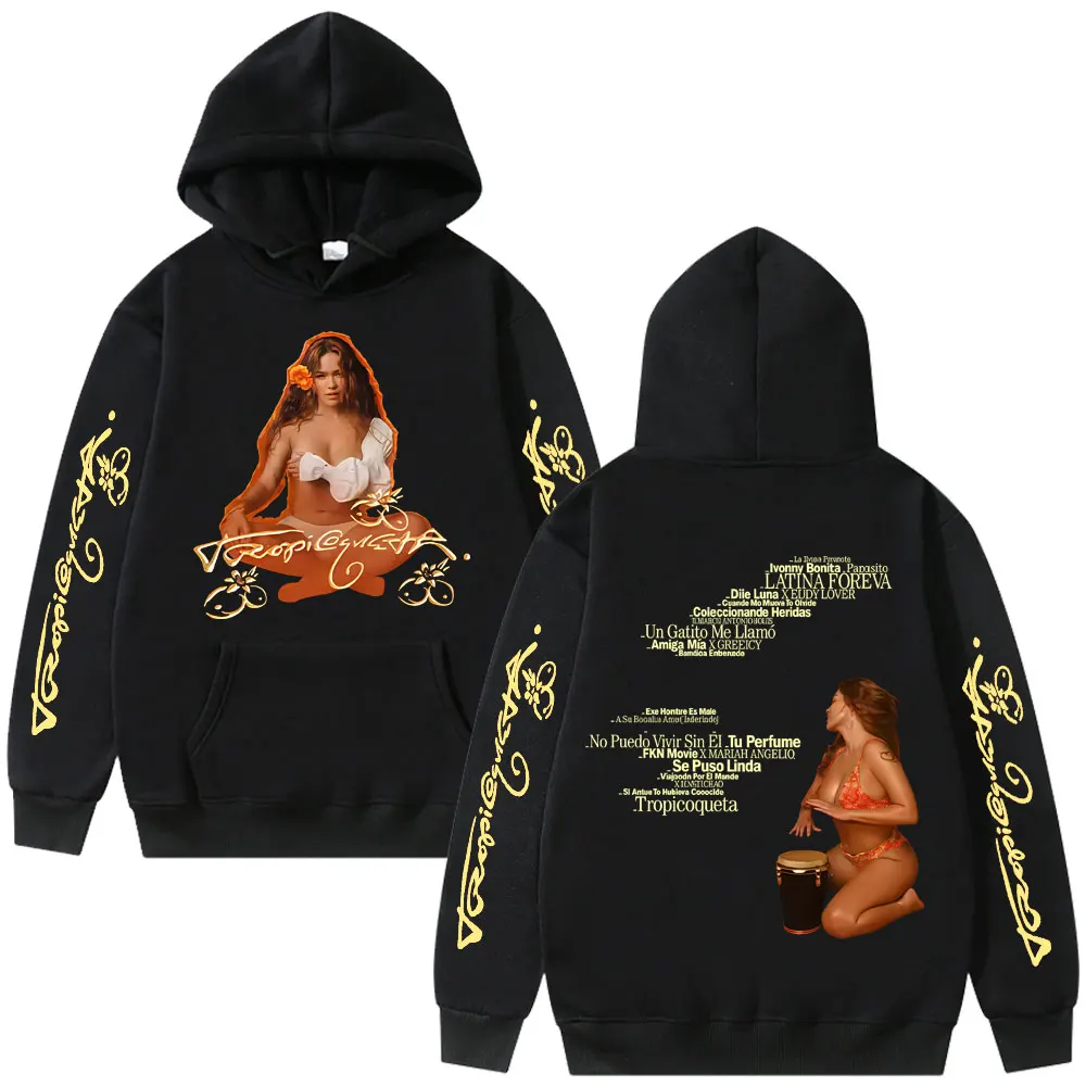 

Karol G Tropicoqueta 2025 Hoodie Men Women Clothing Fashion Pop Music Hooded Sweatshirt Men's Casual Oversized Pullover Hoodies