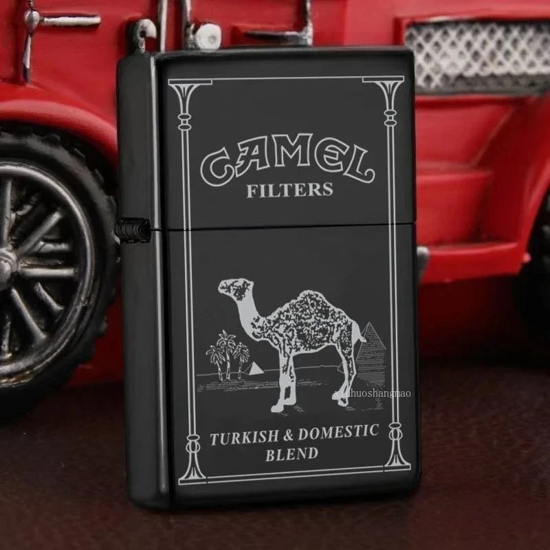 2026 NEW Classic windproof grinding wheel fuel lighter, creative retro lighter, cigarette accessories, men's gift - Detail 1