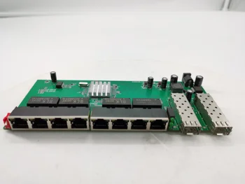 Odwrócony przełącznik POE 8 RJ45 2 światłowód SFP Gigabit Ethernet przełącznik światłowodowy Port UTP 10/100/1000M PCBA